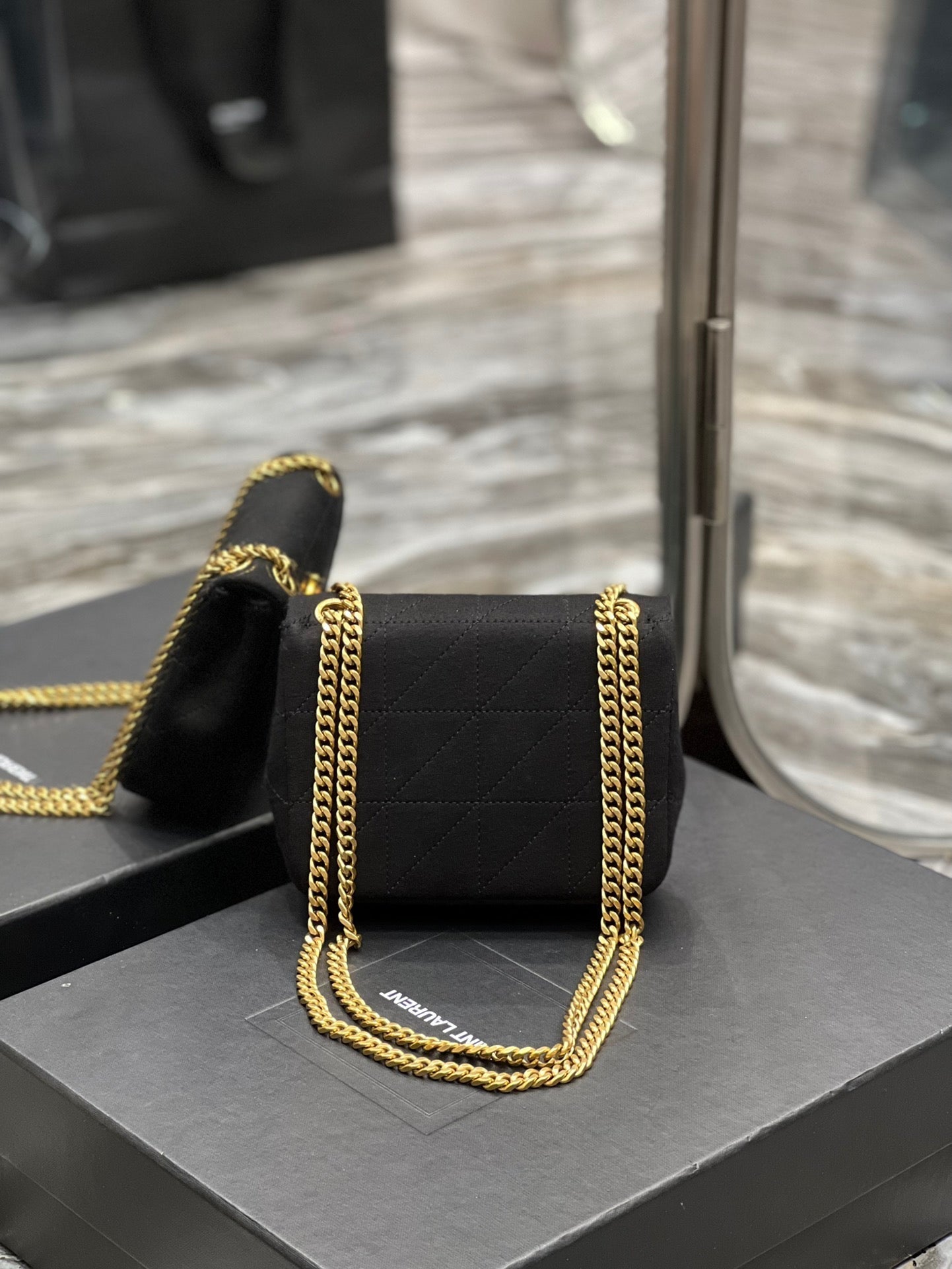 YSSL Jamie Mini Chain Bag Black For Women, Women’s Bags 6.9in/17.5cm YSL 6981622F9271000