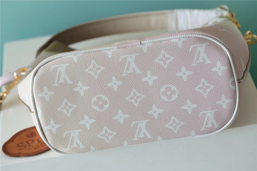 Top Quality Neverfull MM Monogram Canvas Sunset Kaki For Women,  Shoulder and Crossbody Bags 9.4in/24cm Top Quality M59861