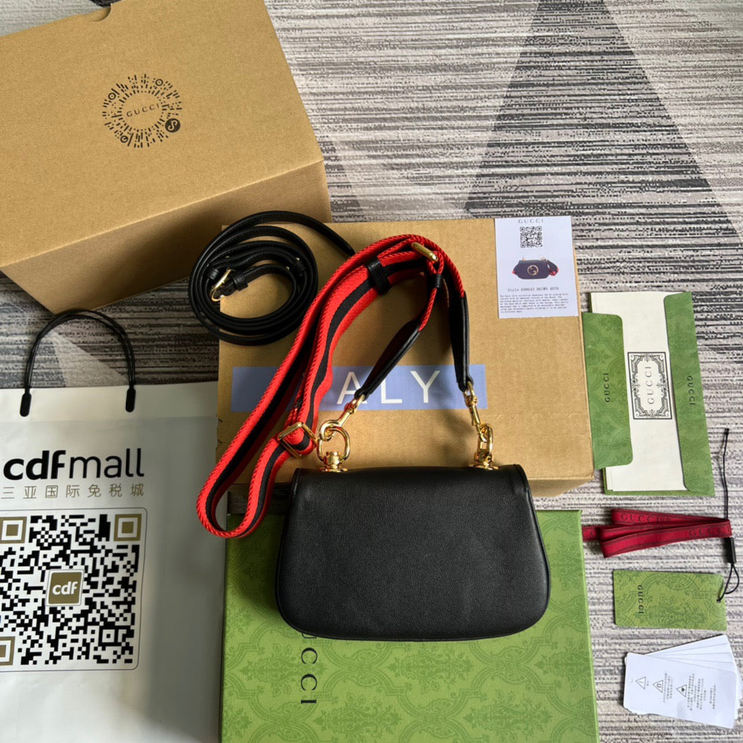 gg Blondie Mini Bag Black For Women, Women’s Bags 8.7in/22cm gg‎ ‎698643 UXXAG 1064