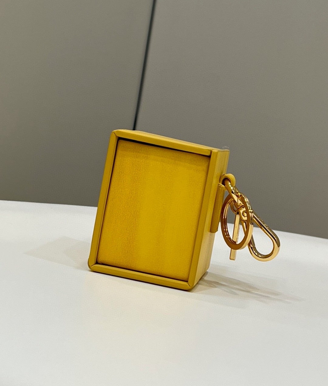 Top QualityTop Quality Logo Box Keychain Yellow Charm Bag For Woman 8cm/3in