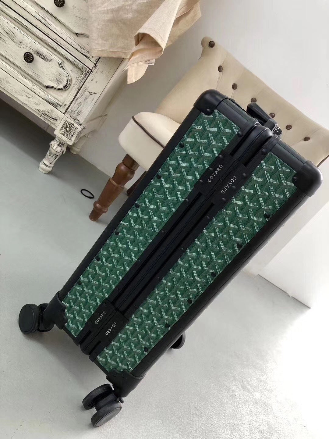 Goyard Rolling Vali Green For Men, LuGucciage 20in/51cm Top Quality