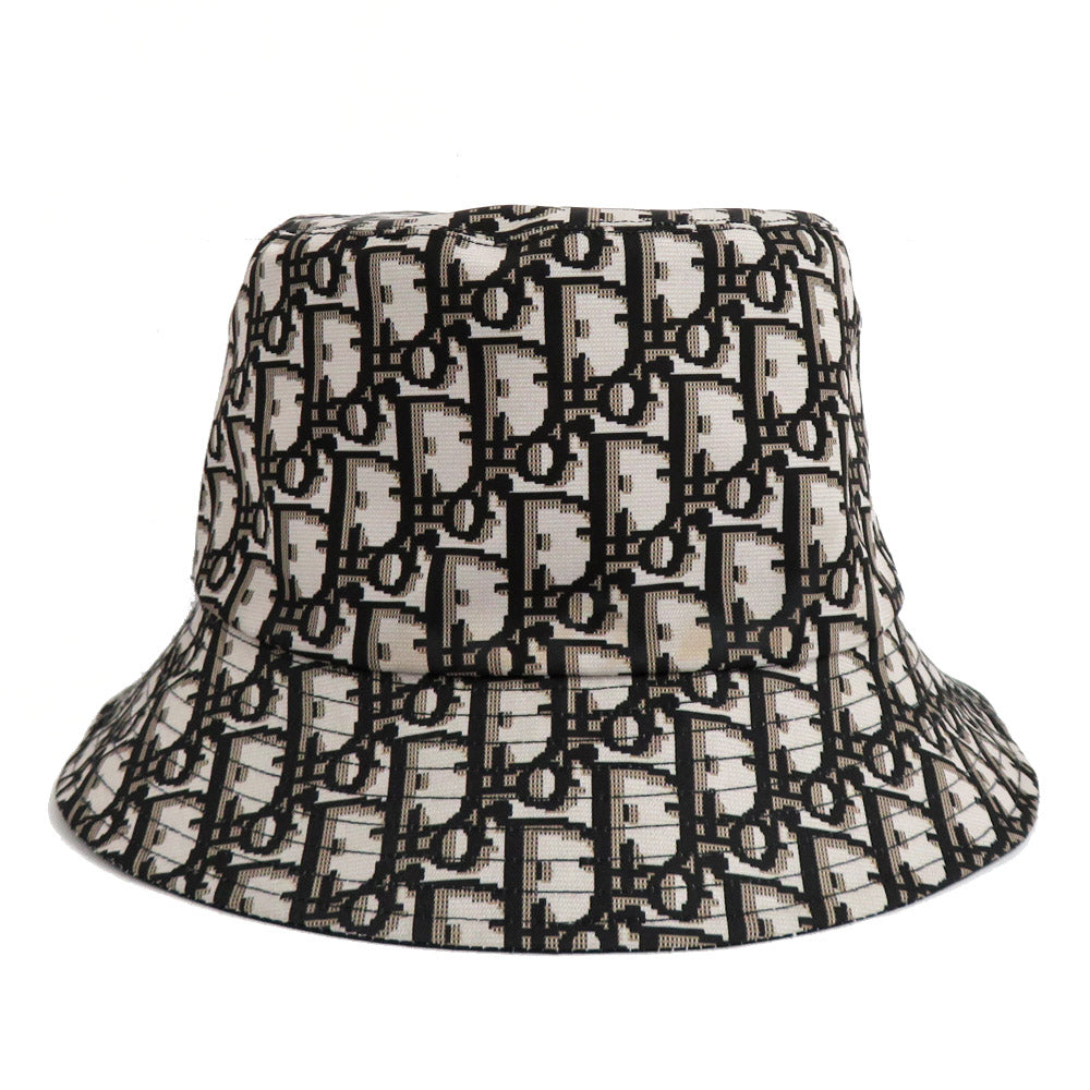 Dior TEDDY-D Bobby Hat Bucket Hat Teddy D Black Obreak 95TDD923A130 Black 58 Reverseible Cotton  Hat Redux