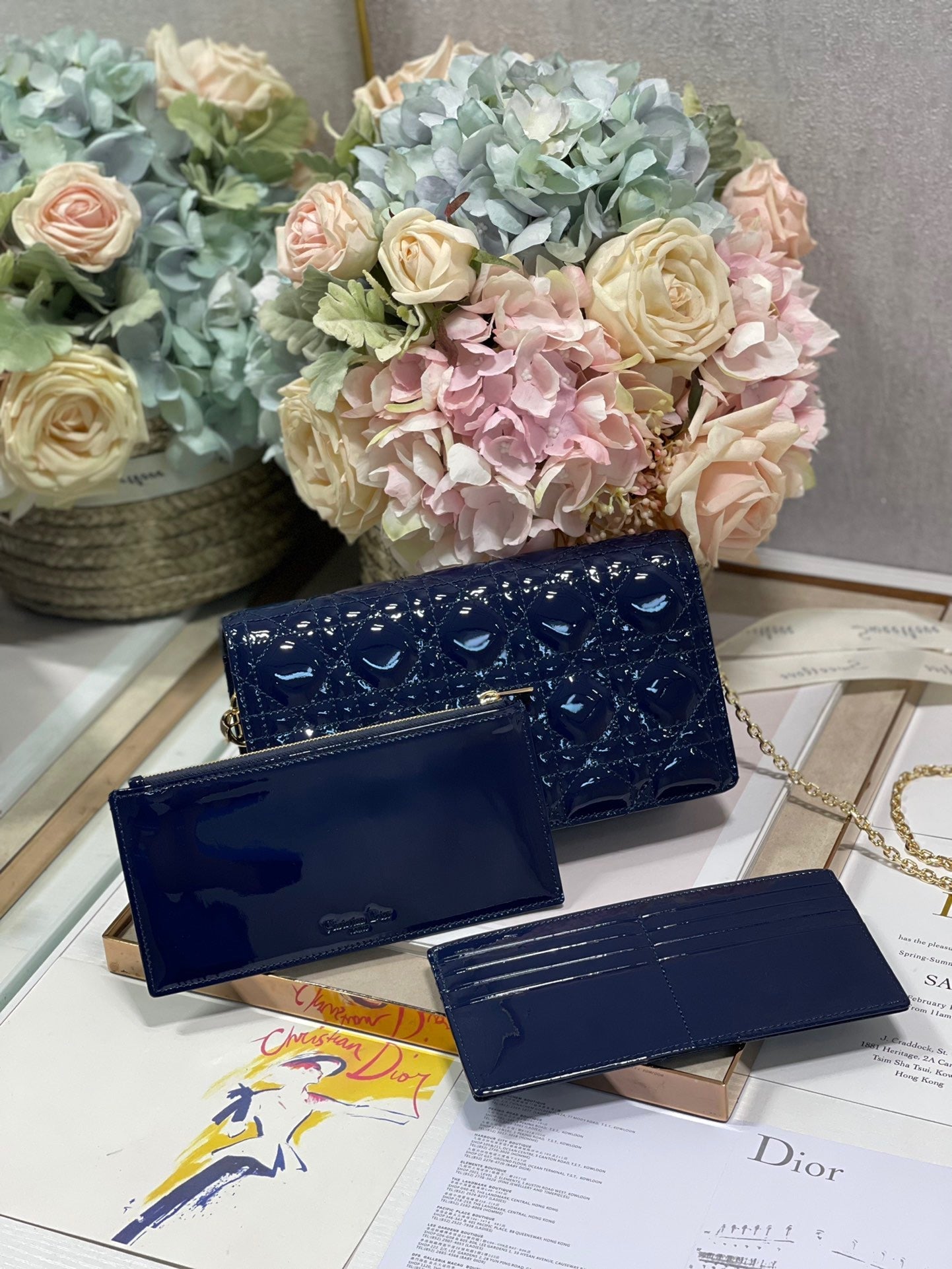 Top Quality Lady Pouch Navy, For Women, Womens Handbags 8.5in/21.5cm CD