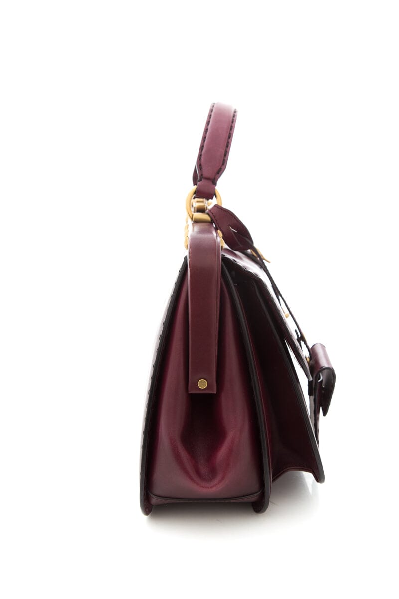 Gucci   Maroon & Gold Tom Ford Era Handbag