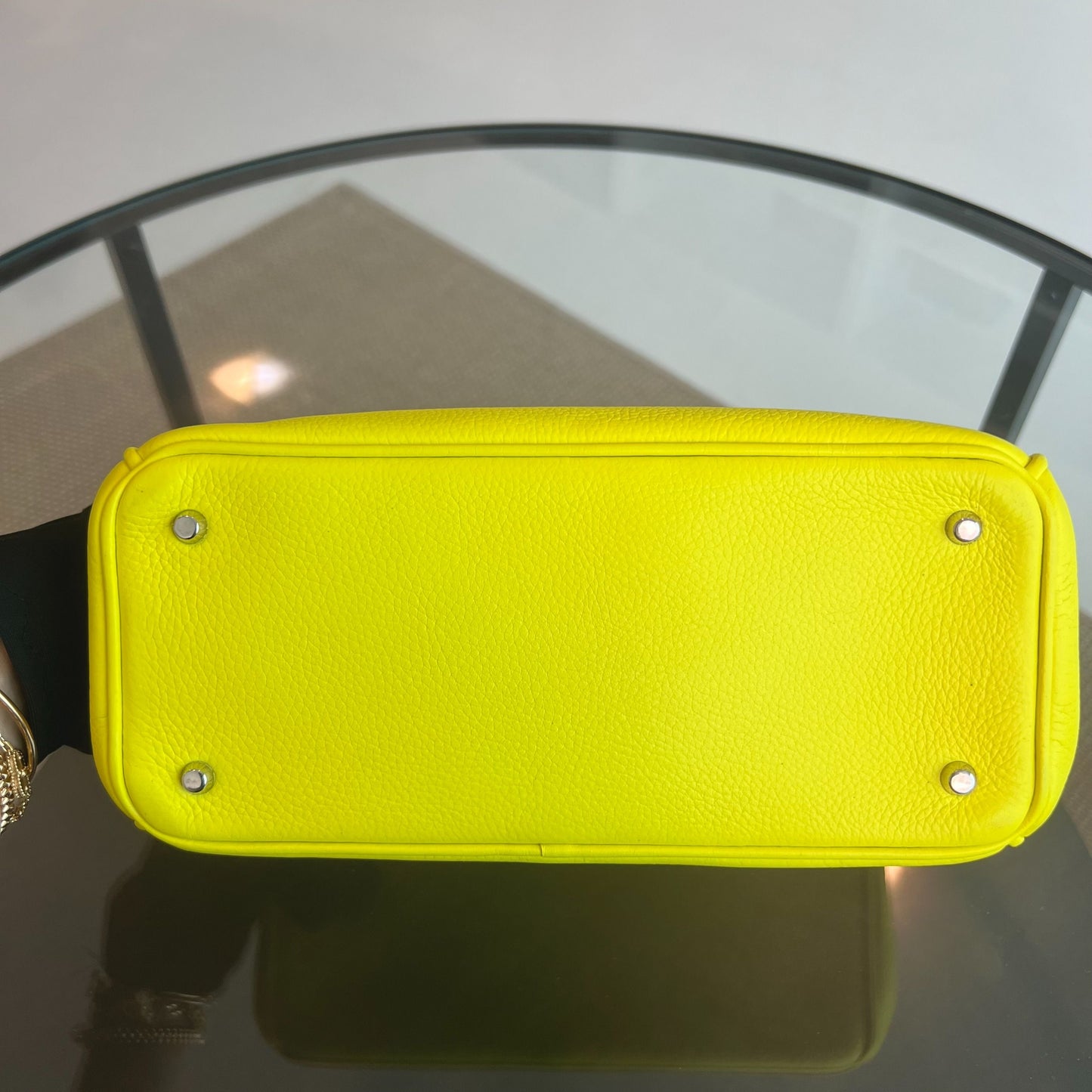 Diorissimo Mini Lady Smooth Calfskin Leather Yellow SHW