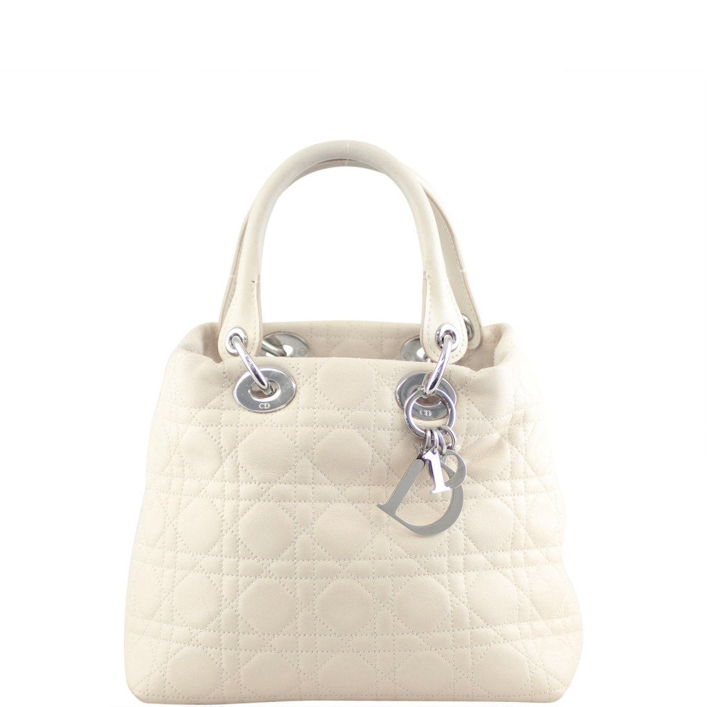 Dior Cannage Top Handle Soft Tote