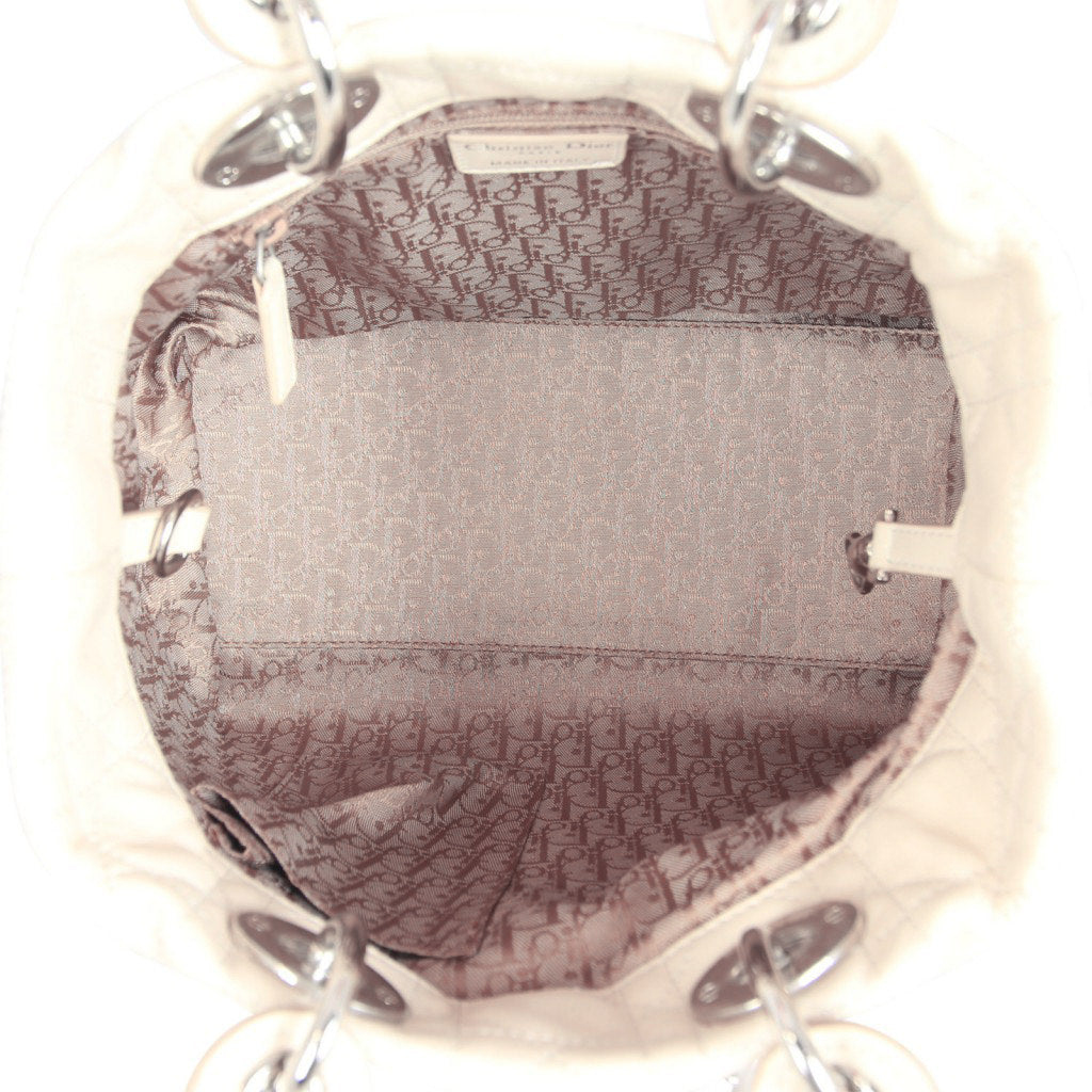 Dior Cannage Top Handle Soft Tote