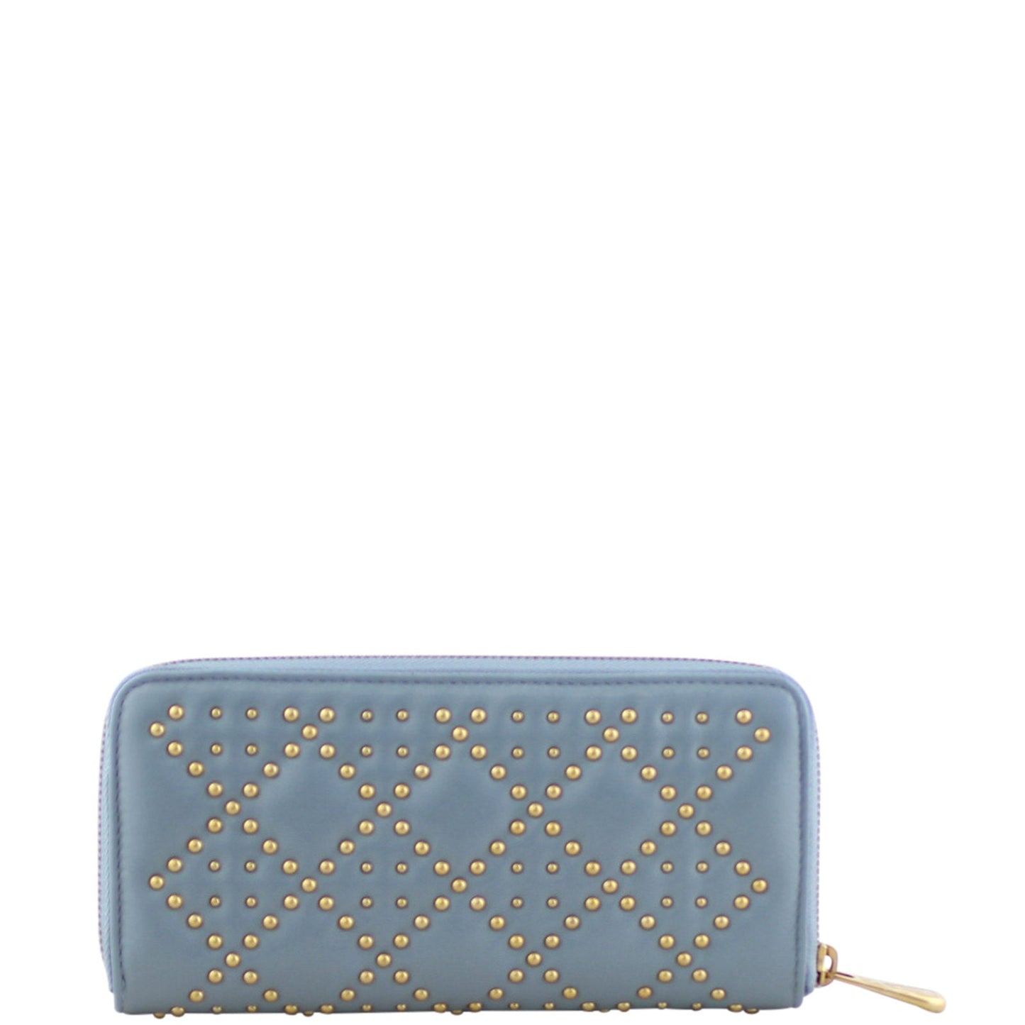 Dior Lady Dior Studded Zip Around Wallet