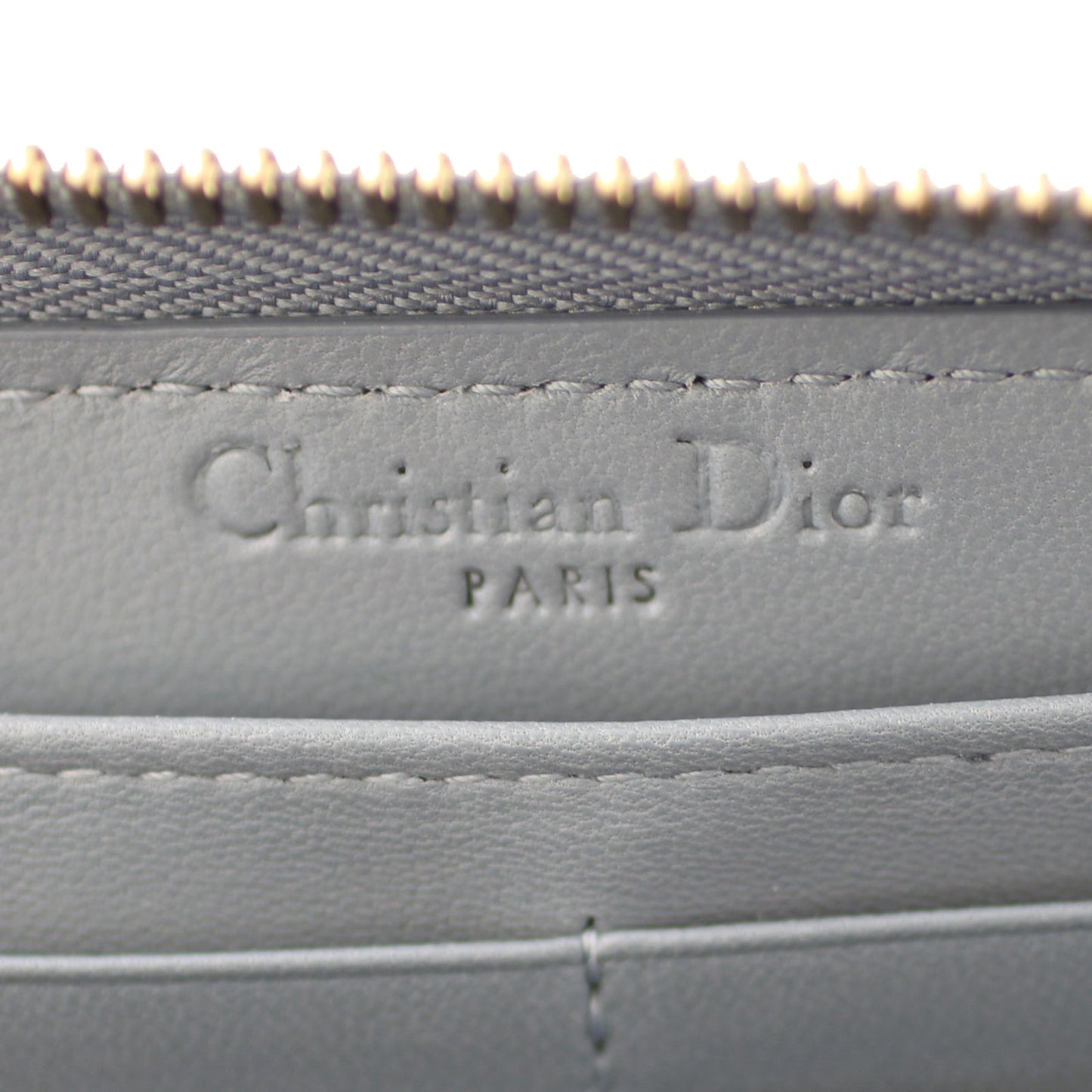 Dior Lady Dior Studded Zip Around Wallet