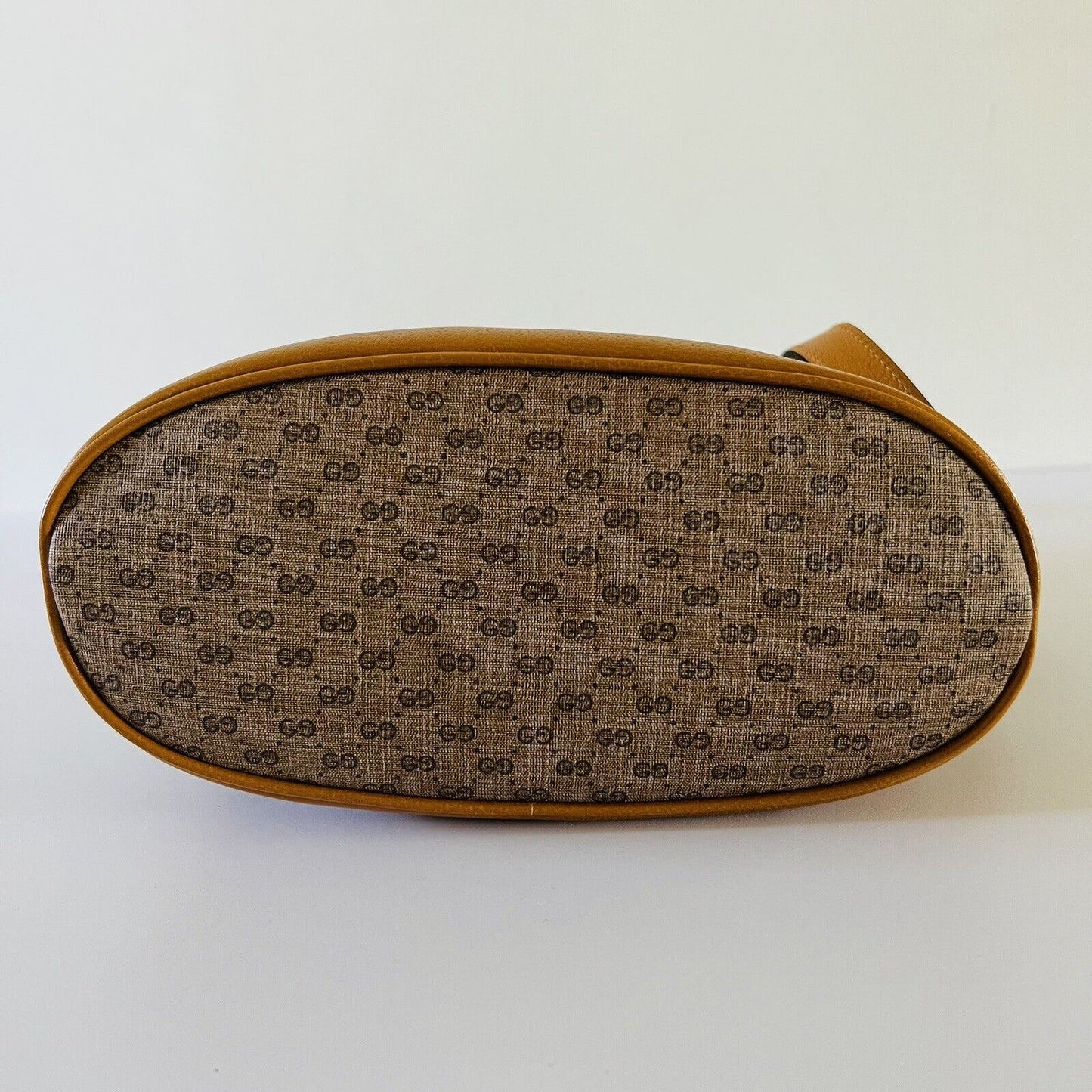 Gucci x Disney Mickey Mo  Print Canvas Leather Bucket Shoulder Bag