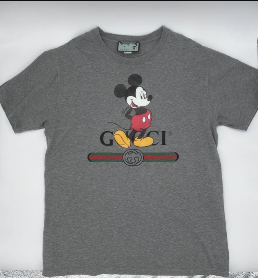 Gucci x Disney Oversized Mickey Mo  Cotton Gray T-Shirt