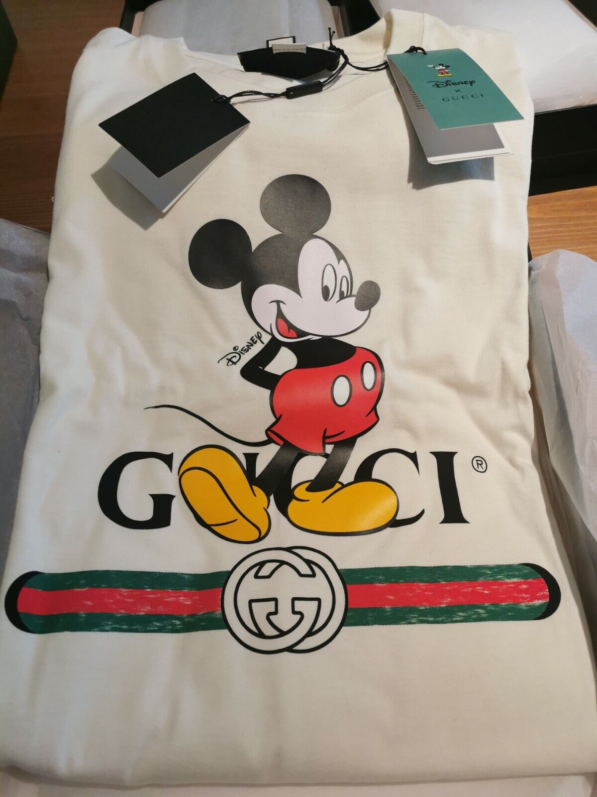 Gucci x Disney Oversized Mickey Mo  Cotton White T-Shirt