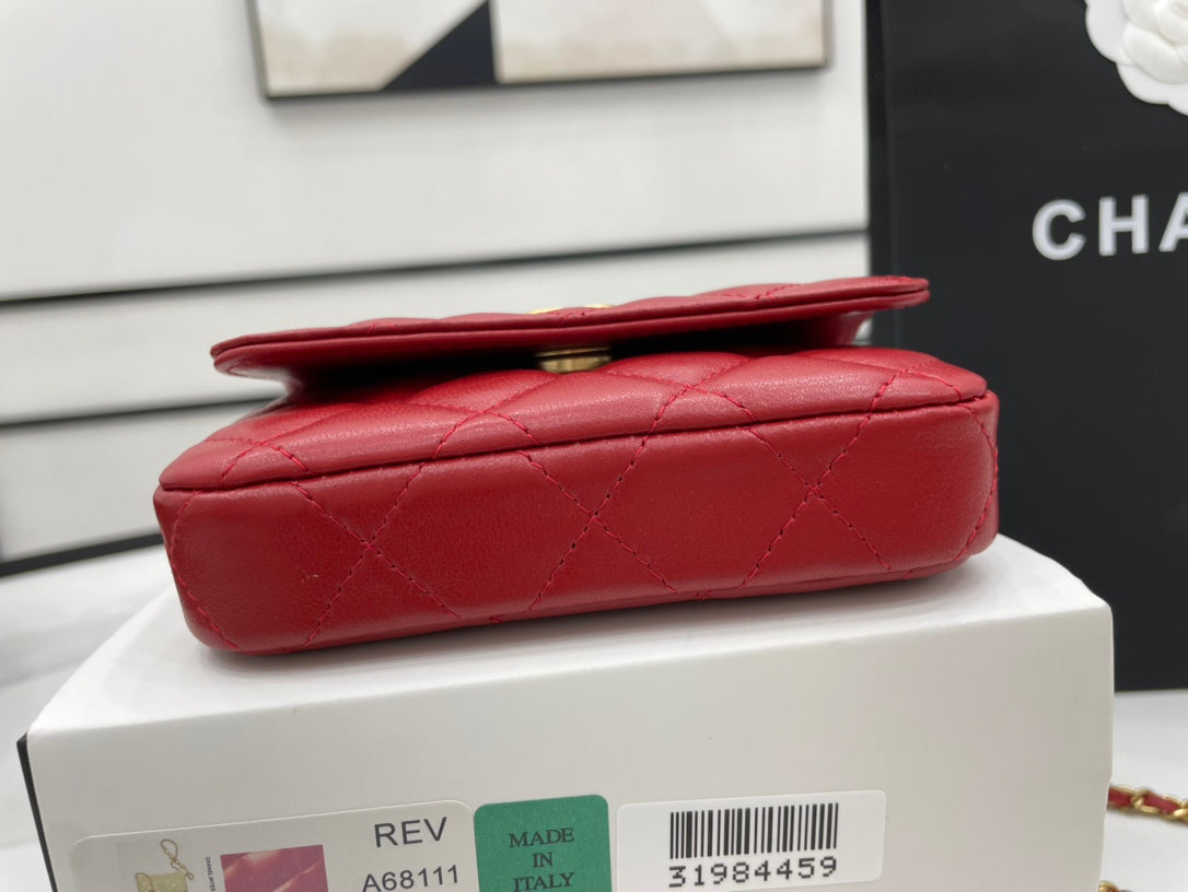 CHL Classic Top Qualitystressed Red For Women Bags 4.7in/12cm