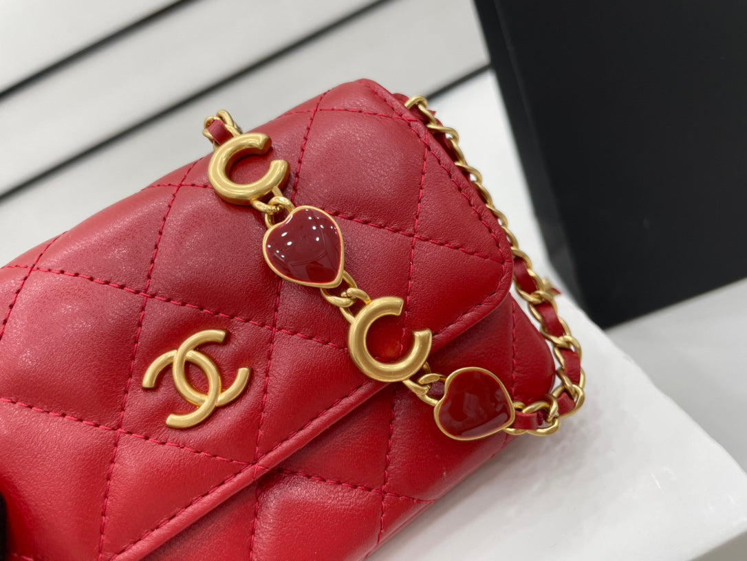CHL Classic Top Qualitystressed Red For Women Bags 4.7in/12cm