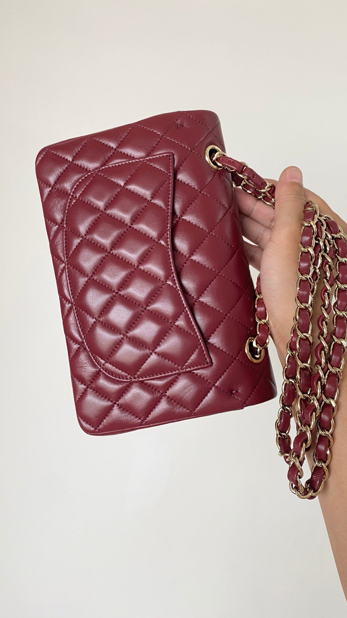 CHLSmall Classic Handbag Dark Red For Women Bags 9.1in/23cm