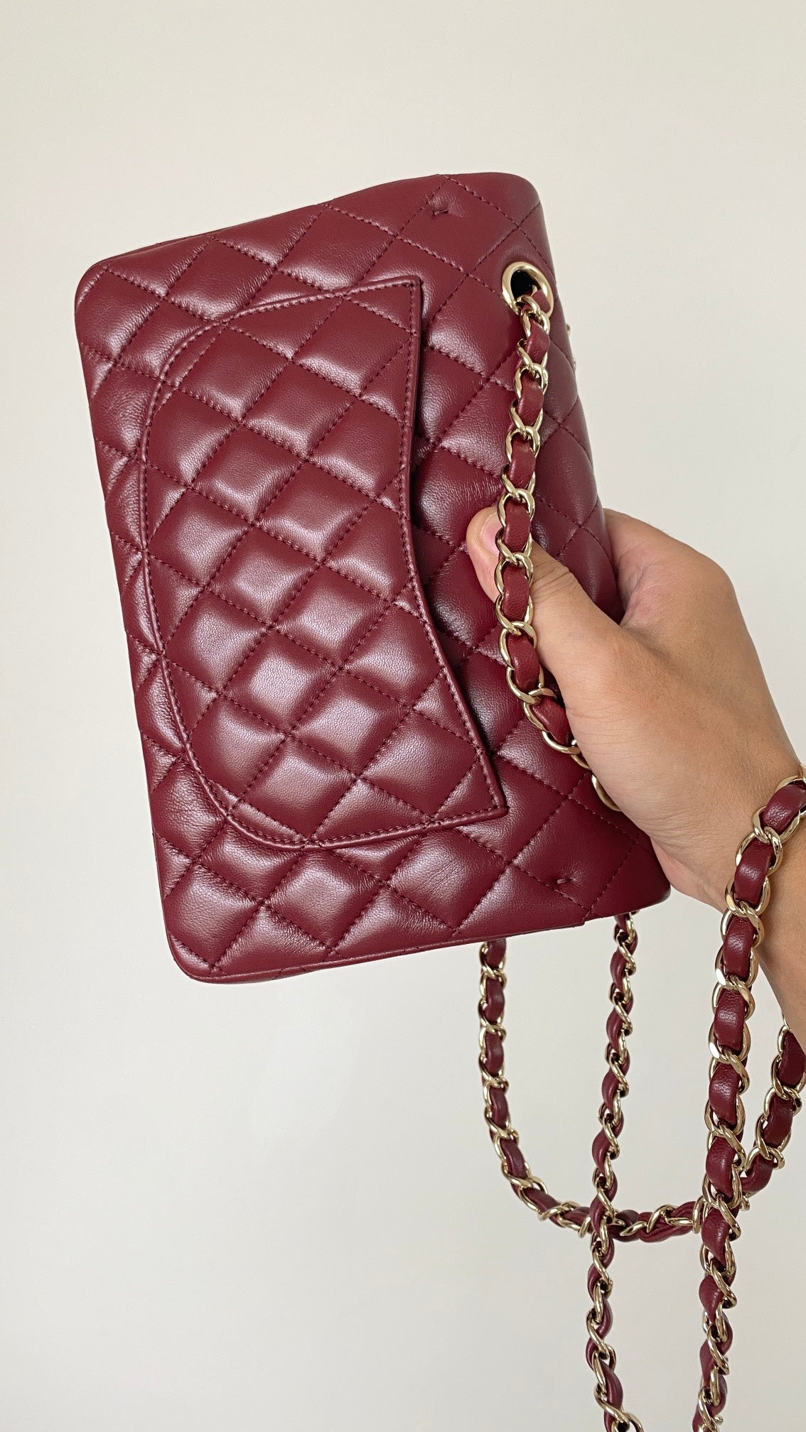 CHLSmall Classic Handbag Dark Red For Women Bags 9.1in/23cm