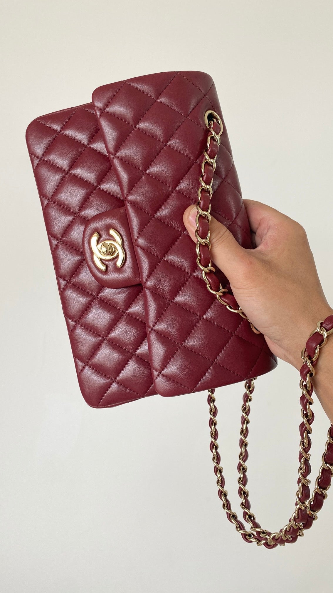 CHLSmall Classic Handbag Dark Red For Women Bags 9.1in/23cm