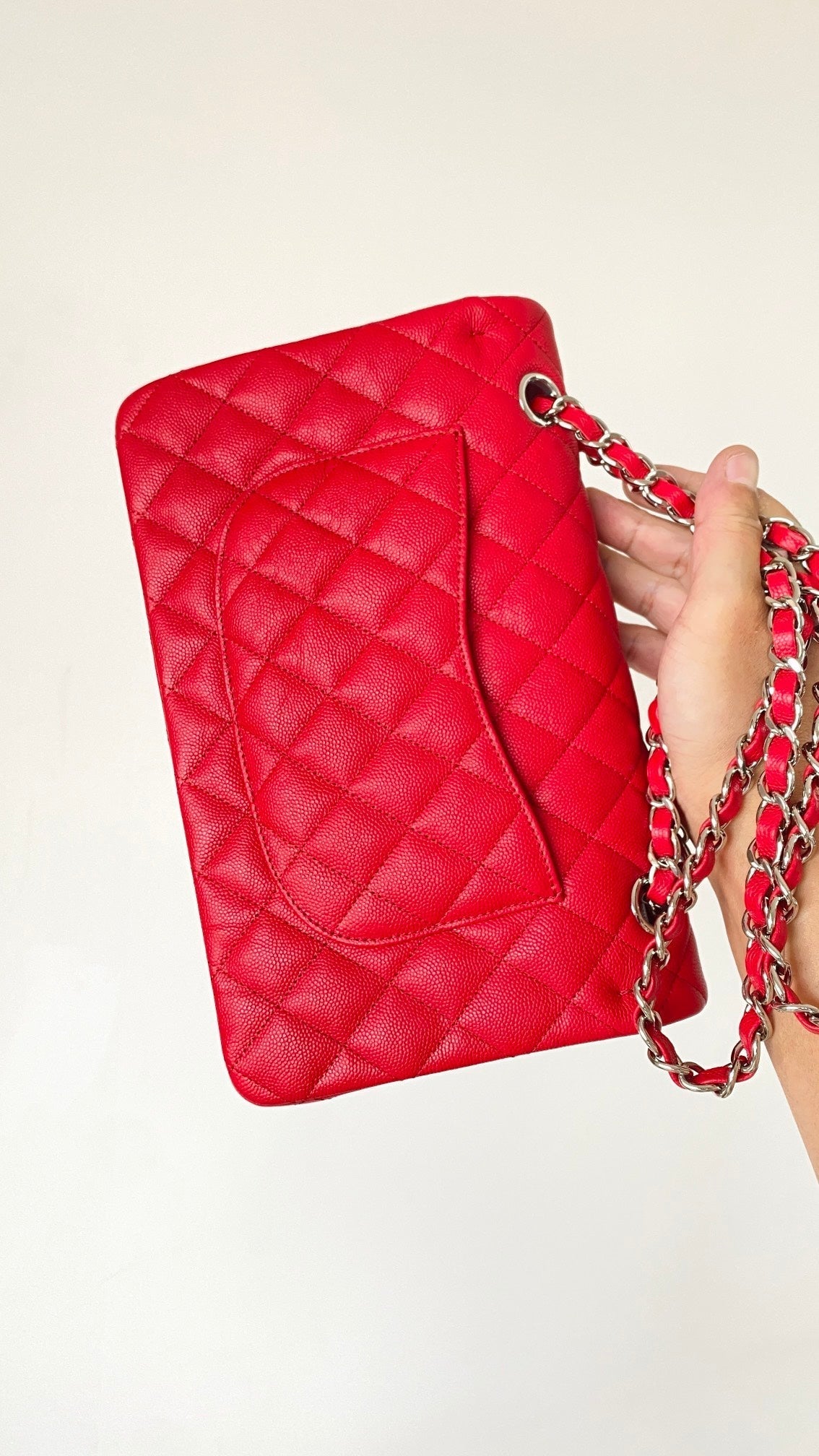 CHLSmall Classic Handbag Red For Women, Women’s Bags 9.1in/23cm