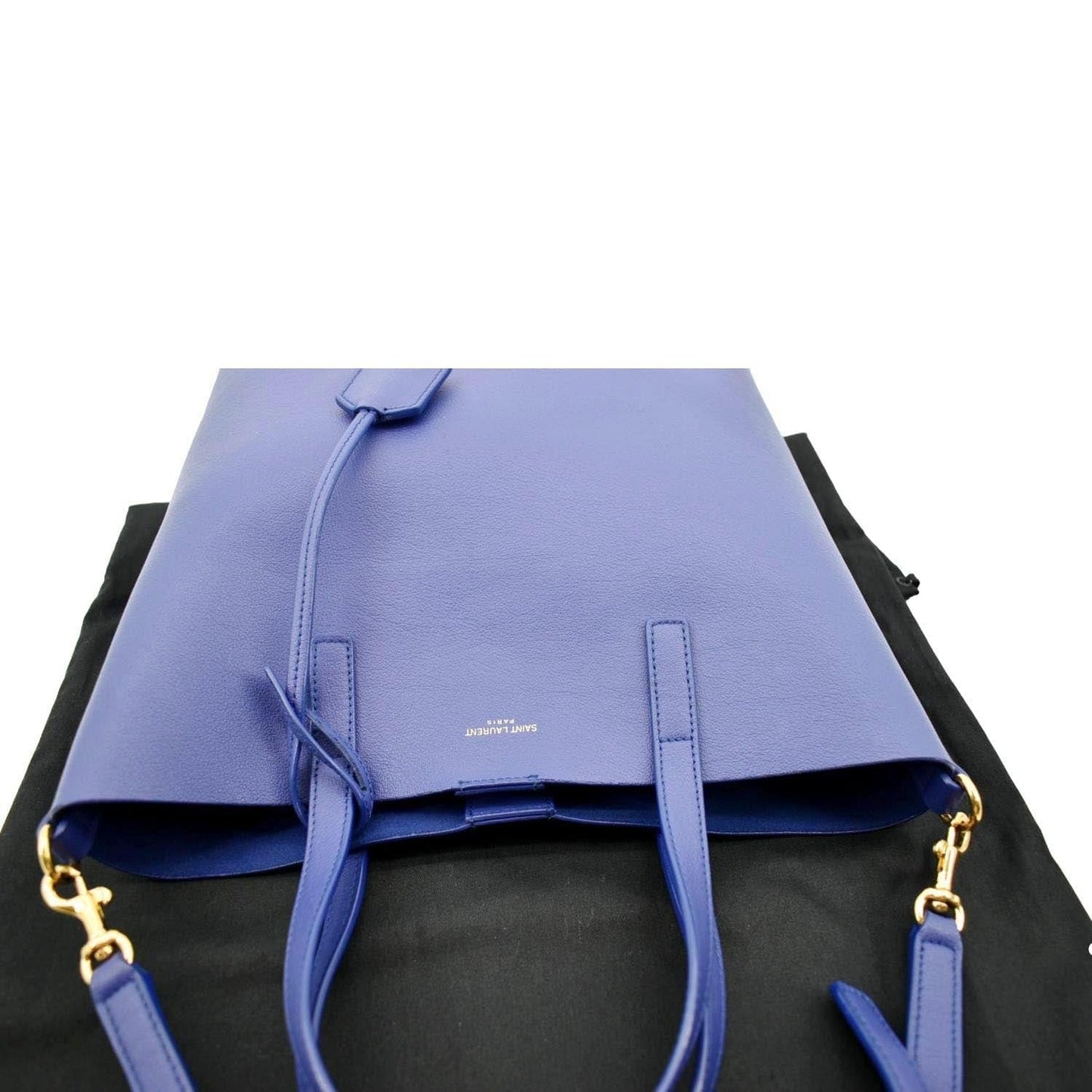 YVES SAINT LAURENT Toy Supple Leather Shopping Tote Bag Purple