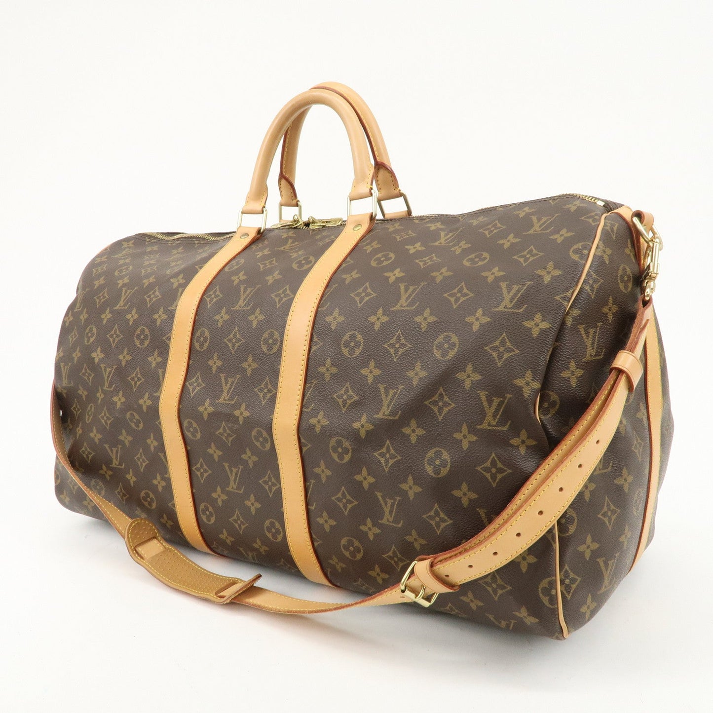 Louis Vuitton Monogram Keep All Bandouliere 55 Bag Brown M41414  d