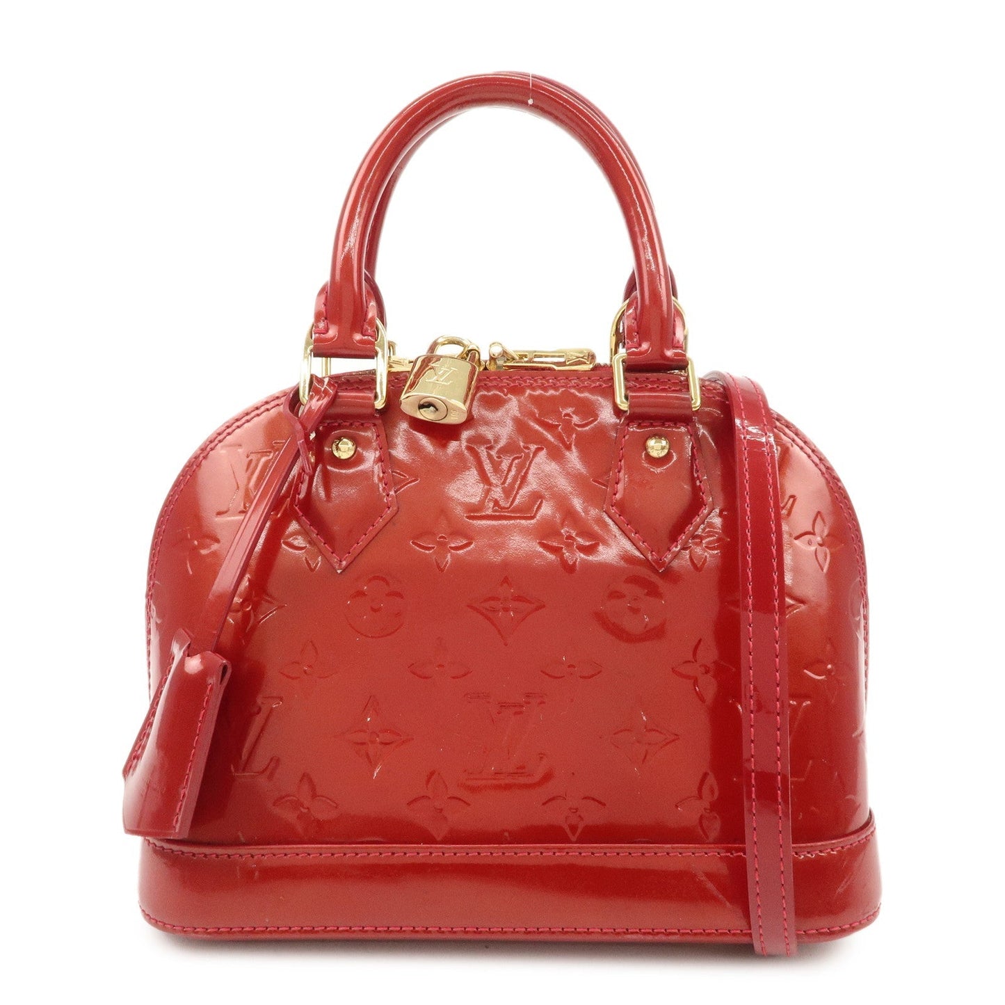 Louis Vuitton Monogram Vernis Alma BB 2Way Shoulder Bag Cerise M90174  d