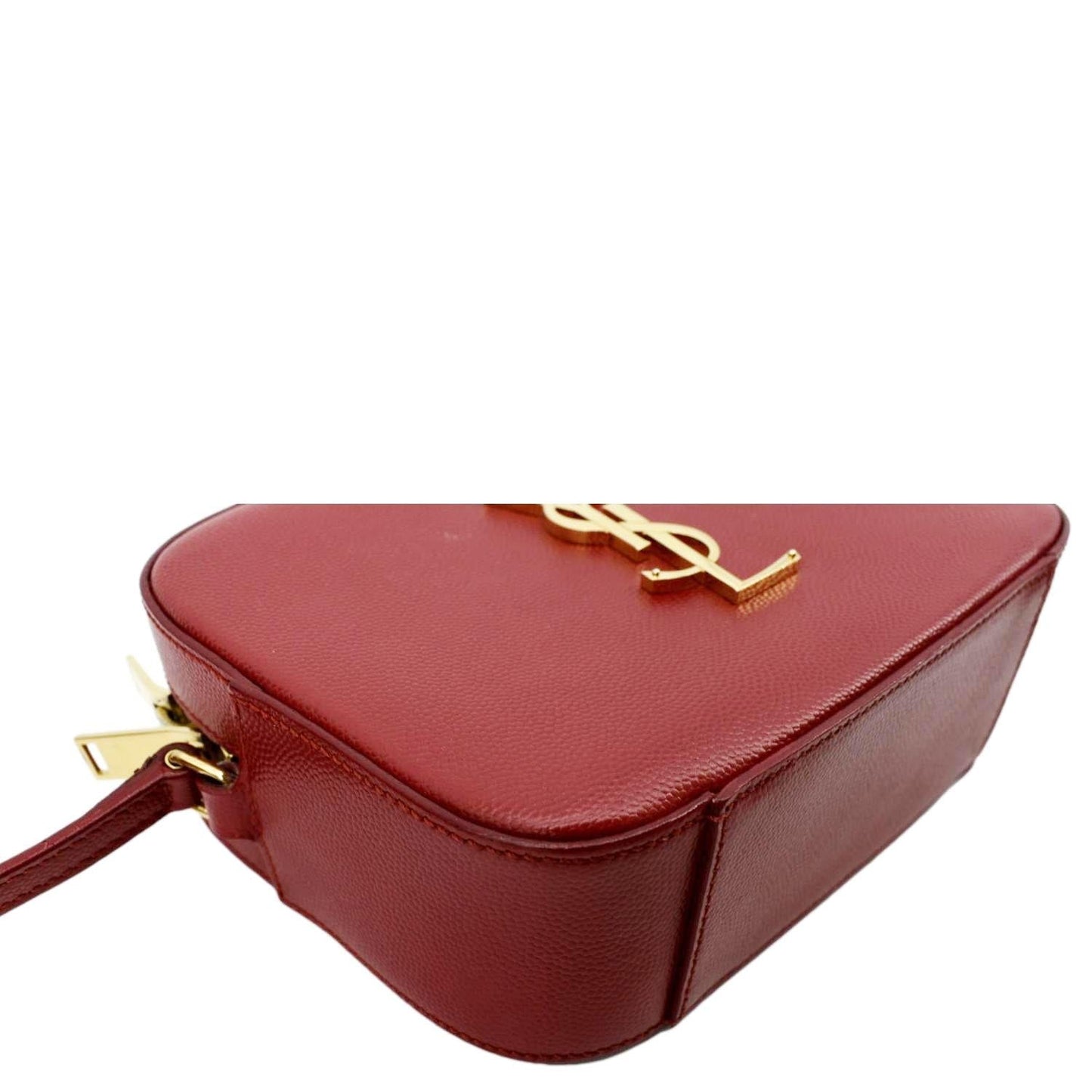 YVES SAINT LAURENT Leather Crossbody Camera Bag Red