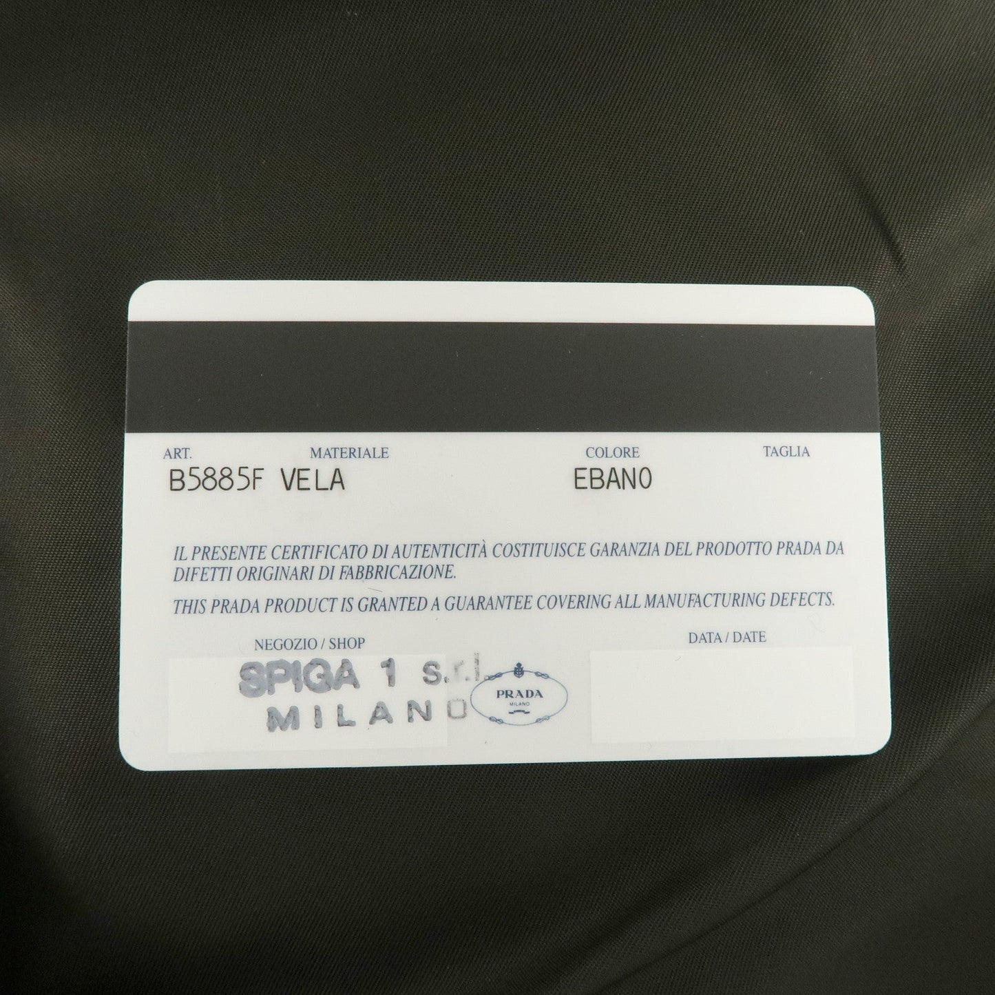 PRADA  Triangle Logo Leather Nylon BackPack B5885F  d
