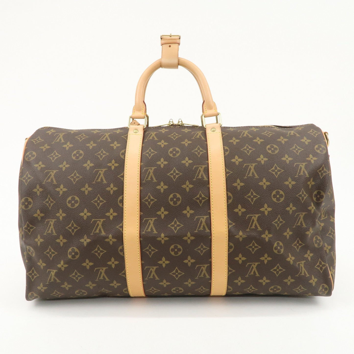 Louis Vuitton Monogram Keep All Bandouliere 50 Boston Bag Brown M41416  d