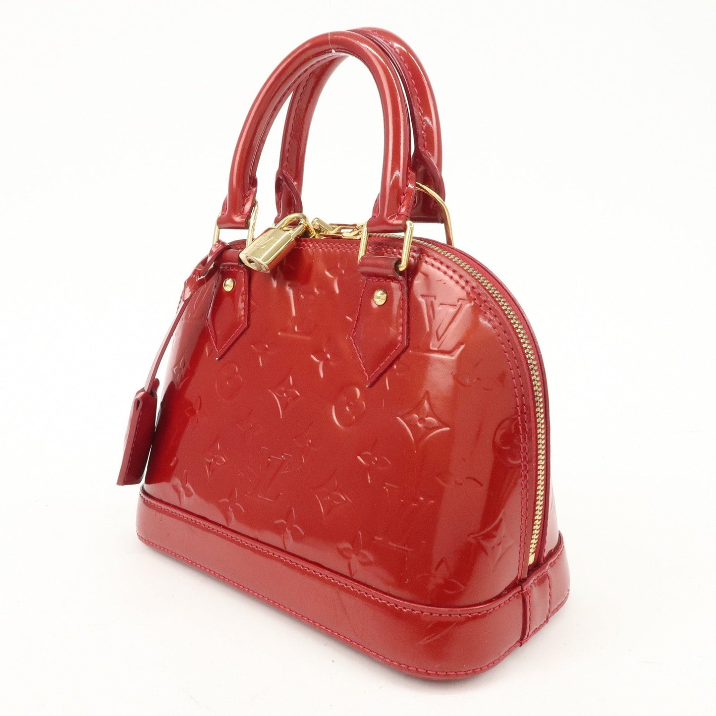Louis Vuitton Monogram Vernis Alma BB 2Way Shoulder Bag Cerise M90174  d