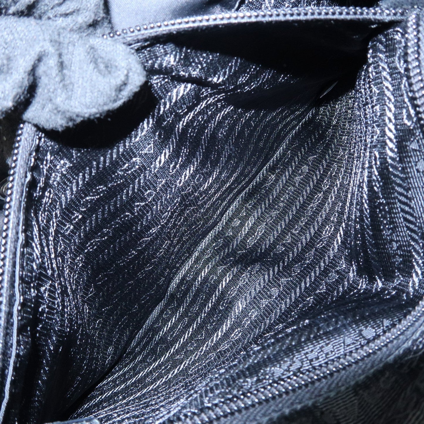 PRADA Triangle Logo Nylon Leather Backpack Ruck Sack Black  d
