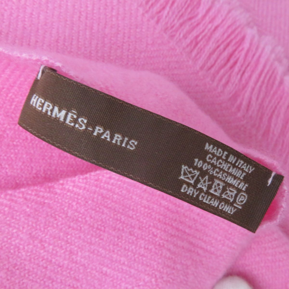 HERMES Stall Main: 100% cashmere pink Women  d