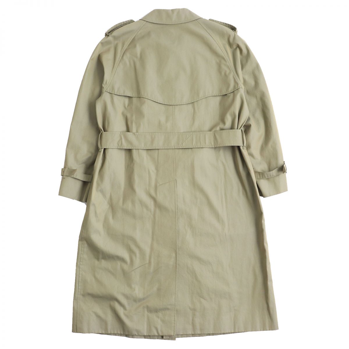 Burberry   Belted Balmacaan Coat Khaki