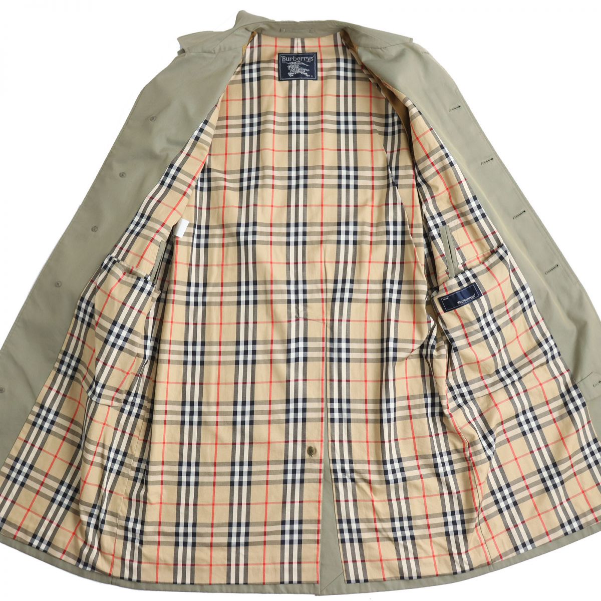 Burberry   Belted Balmacaan Coat Khaki