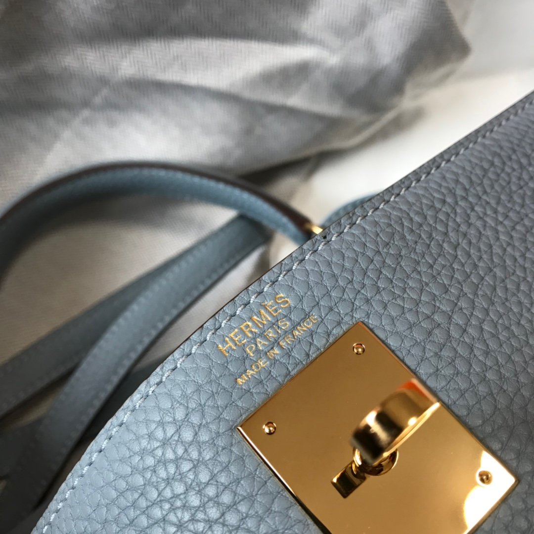 Top Quality Kelly 28 Togo Blue Atoll Bag For Women, Handbags, Shoulder Bags 11in/28cm