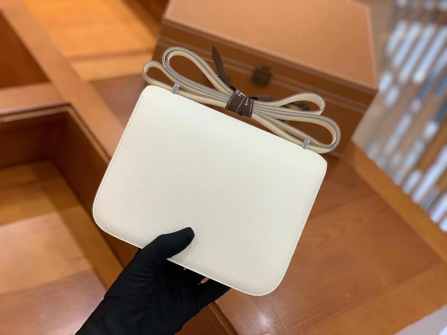 Top Quality Constance 23 Epsom White For Women, Handbags, Shoulder Bag 9in/23cm