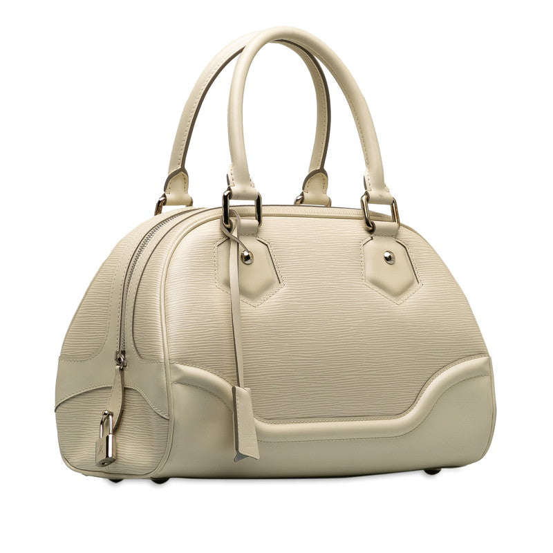Louis Vuitton Epic Bowling Montaigne PM Handbag M5932J Ivory White Leather Lady Louis Vuitton