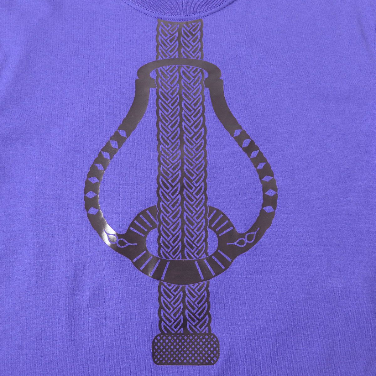 HERMES Short sleeve T-shirt Main: 100% cotton Purple Blue type Women 36  d