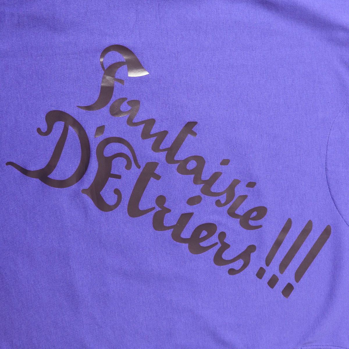 HERMES Short sleeve T-shirt Main: 100% cotton Purple Blue type Women 36  d