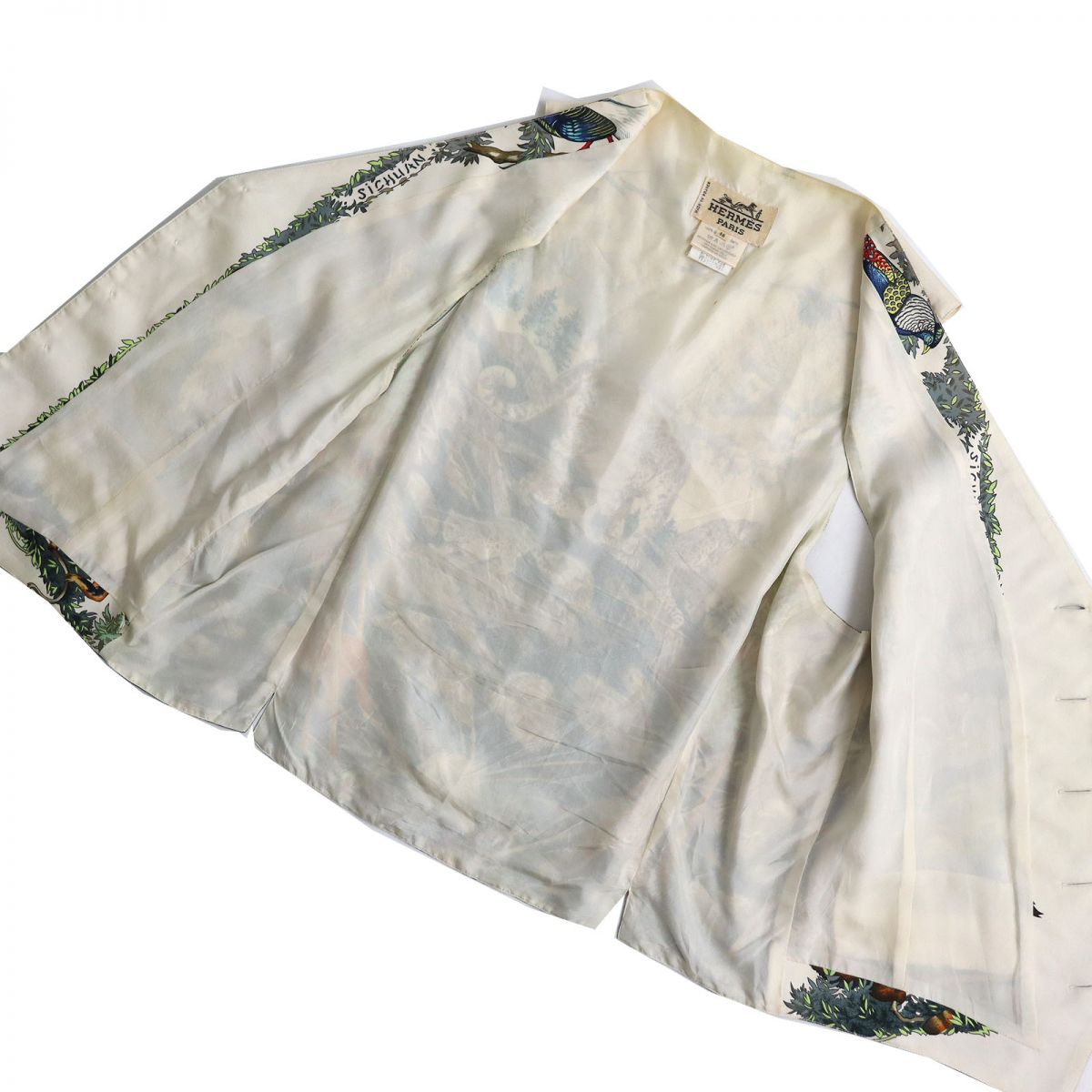 HERMES Best Main: 100% silk multicolor mens 48  d