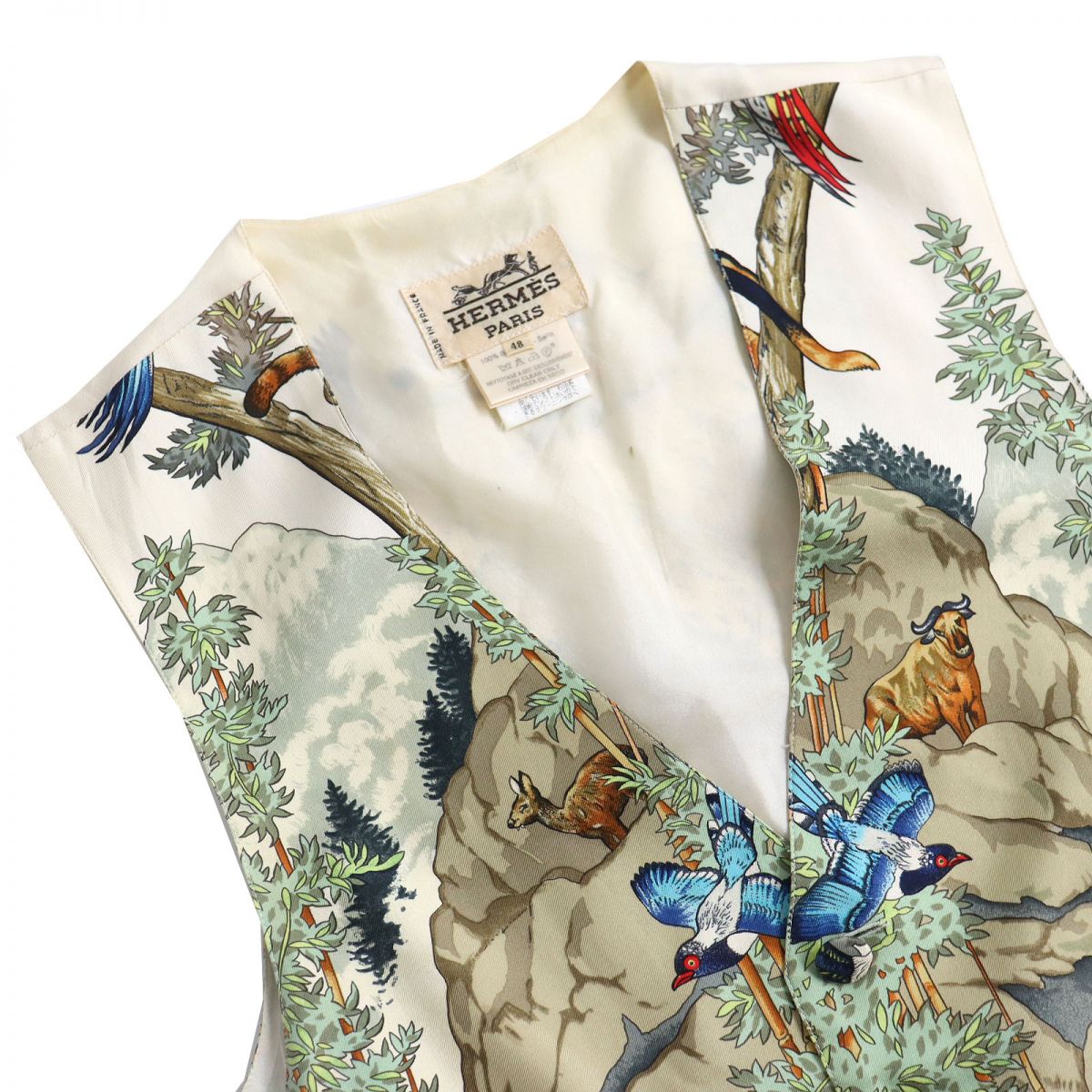 HERMES Best Main: 100% silk multicolor mens 48  d