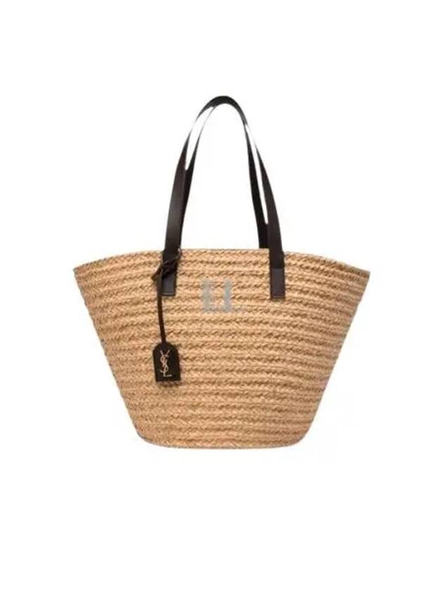 Luxury Saint Laurent Trending 2025 Raffia Panier Basket Tote Bag Beige