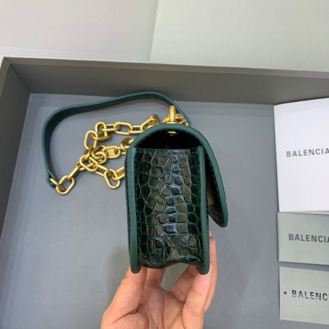 Top Quality Gossip Small On Chain Shoulder Bag Dark Green, For Women,  Bags 7.4in/19cm