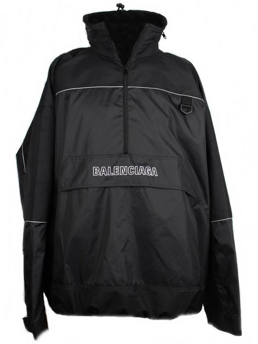 Luxury Balenciaga Trending 2025 Logo Anorak Black 46