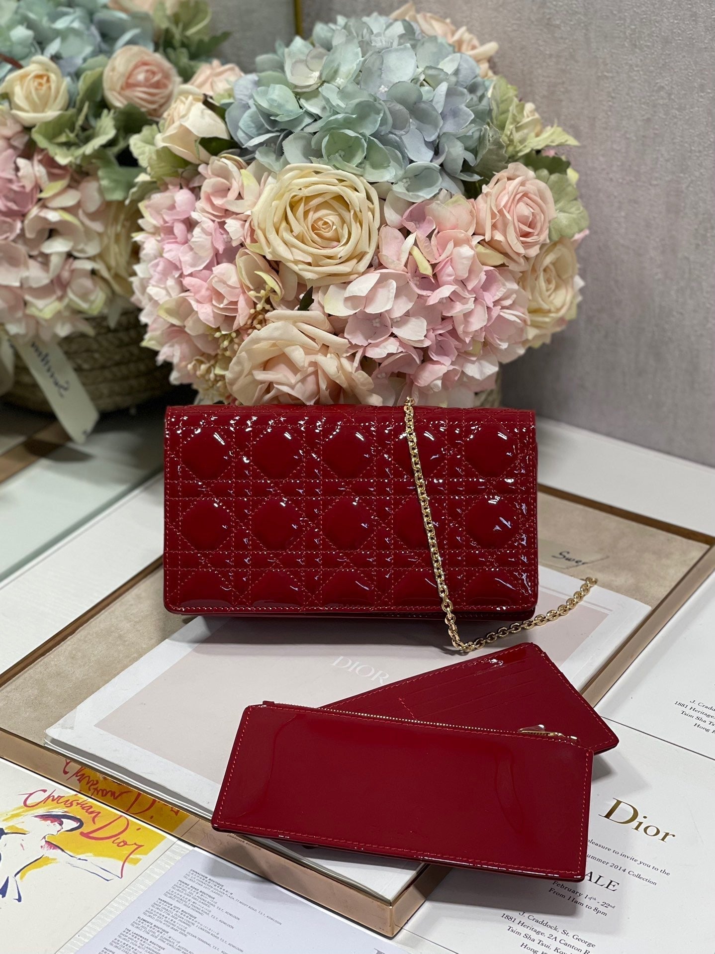 Top Quality Lady Pouch Red, For Women, Womens Handbags 8.5in/21.5cm CD S0204OVRB_M323