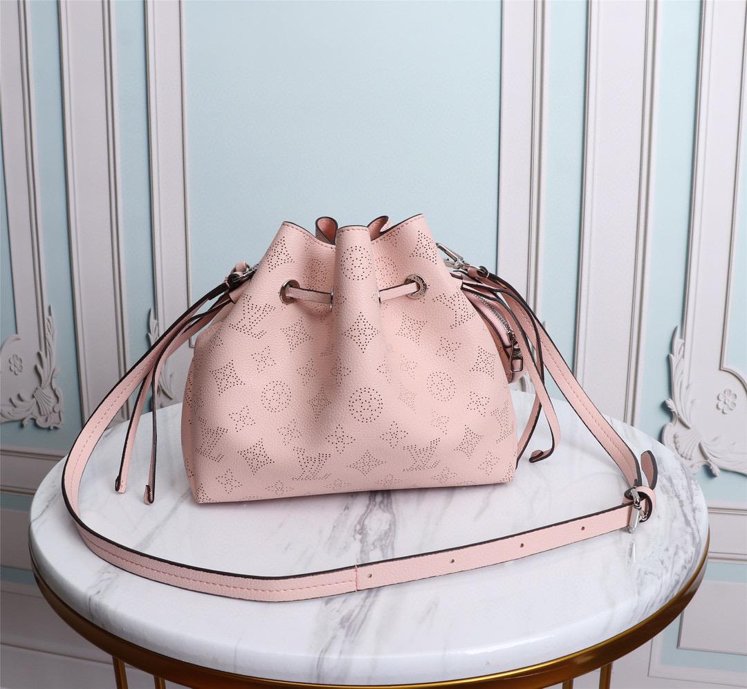 Top Quality Bella Bucket Bag Mahina Magnolia Pink For Women, Womens Handbags, Shoulder And Crossbody Bags 7.5in/22cm Top Quality M57068