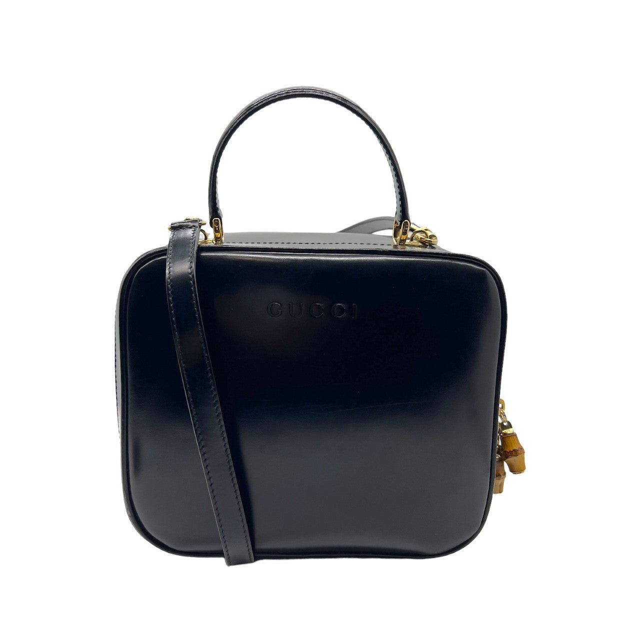 Gucci   Black Leather Vanity Cosmetic Case