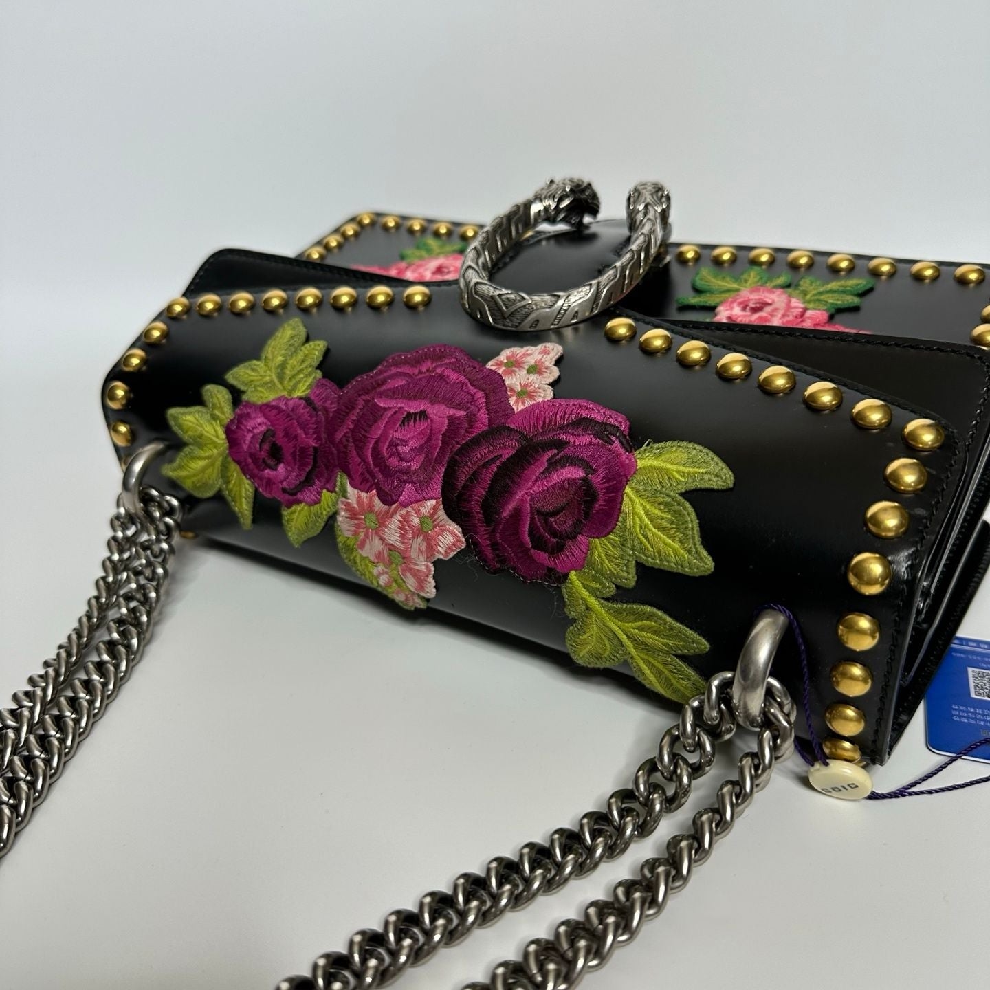 Gucci Dionysus Shoulder Bag Flower Embroidered Black - NG