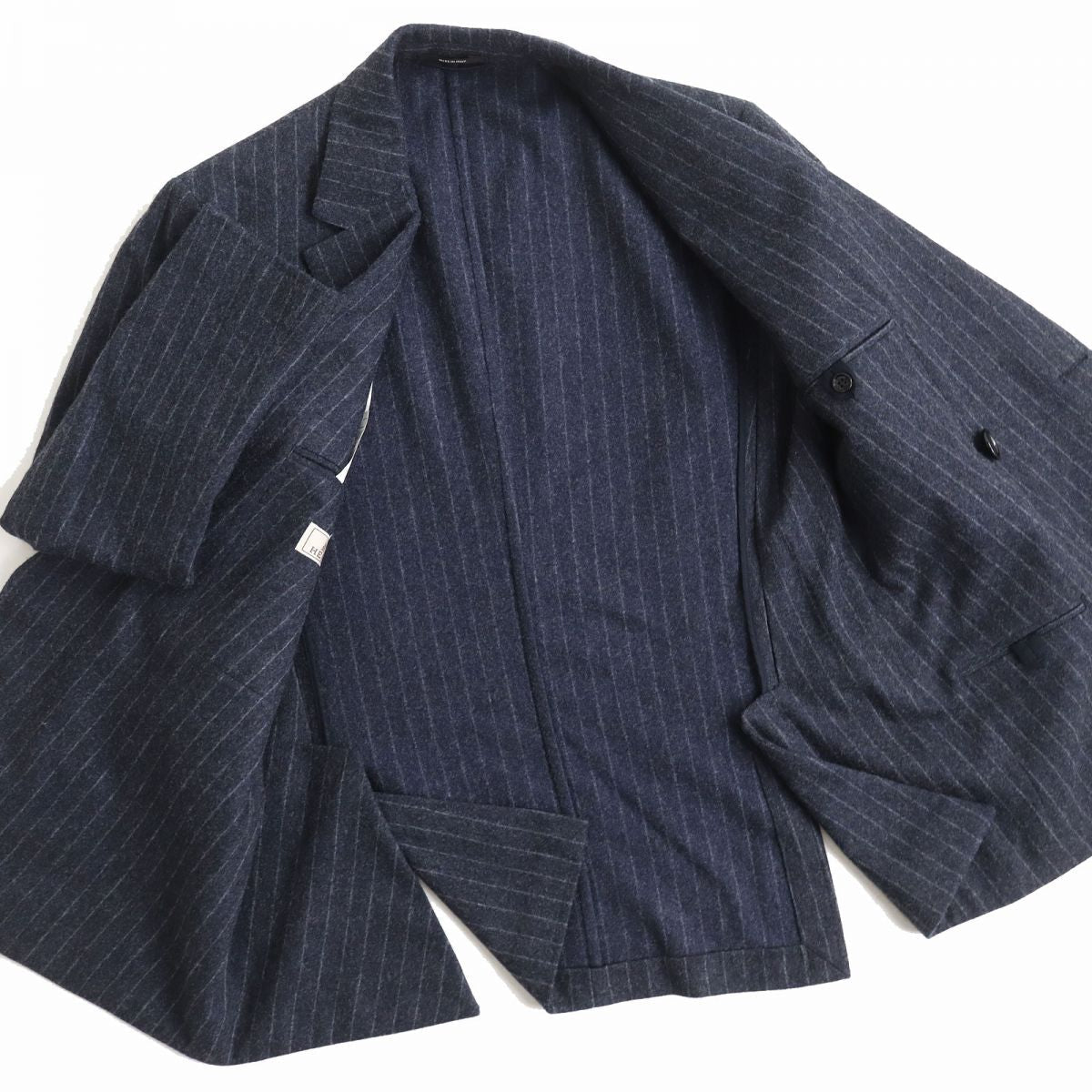 HERMES suit Outer: 100% wool, Lining: 100% cupra, Part: 100% cotton Navy mens  d