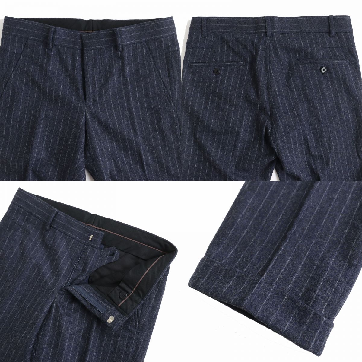HERMES suit Outer: 100% wool, Lining: 100% cupra, Part: 100% cotton Navy mens  d