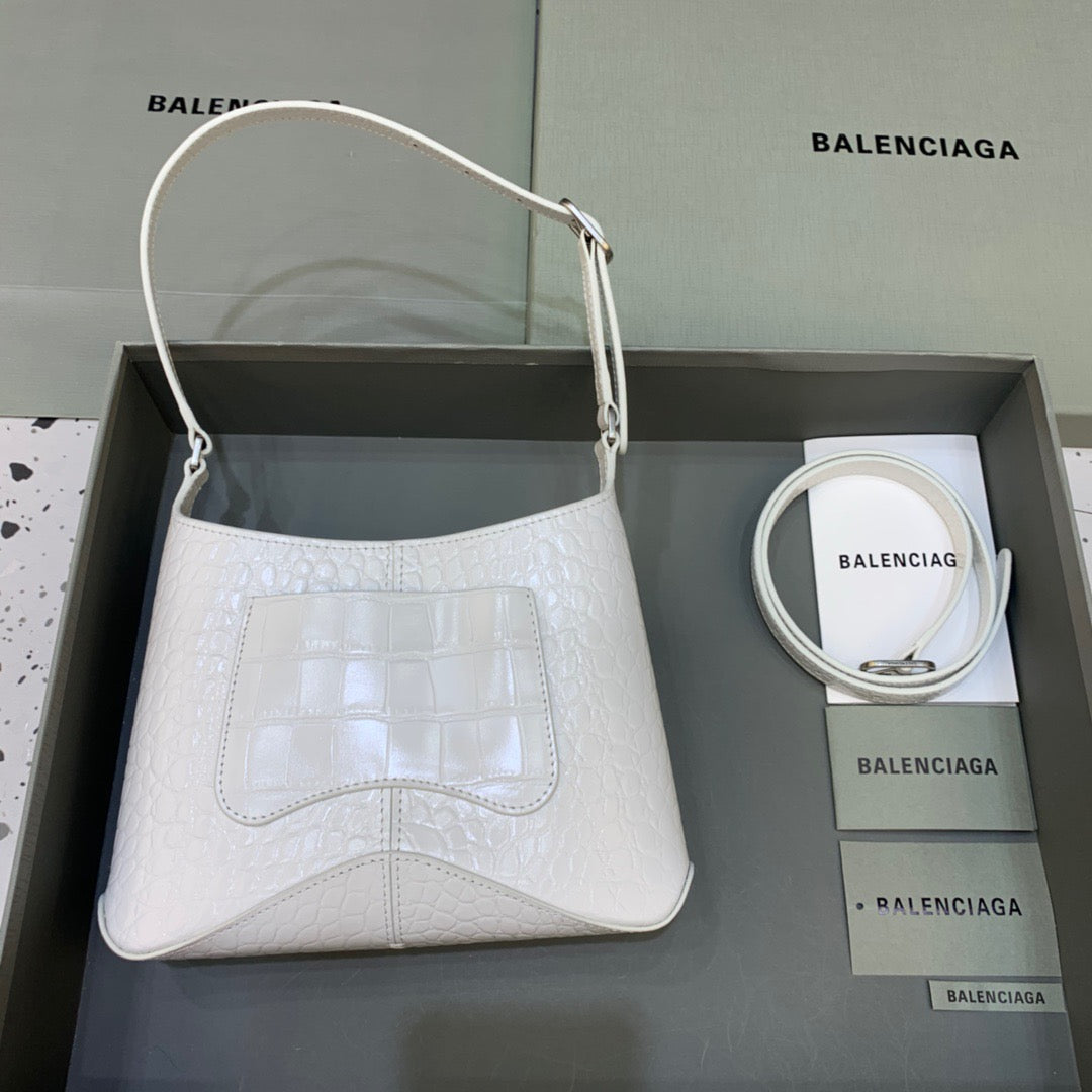 Top Quality XX Small Hobo Bag In White, For Women,  Bags 7.8in/20cm 6955892108Y9001